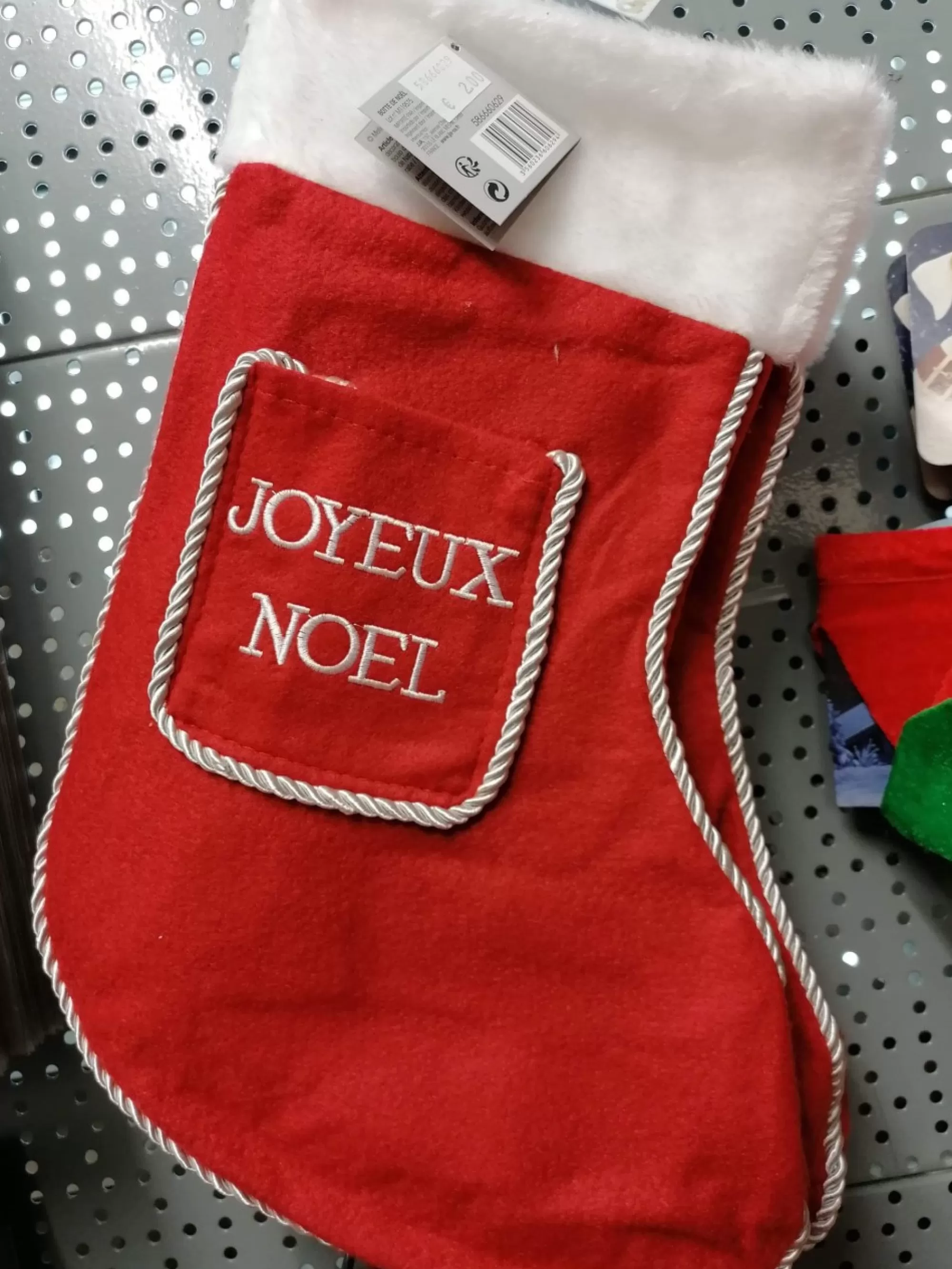 Sale La Maison du Père Noël Chaussette « Joyeux Noël »