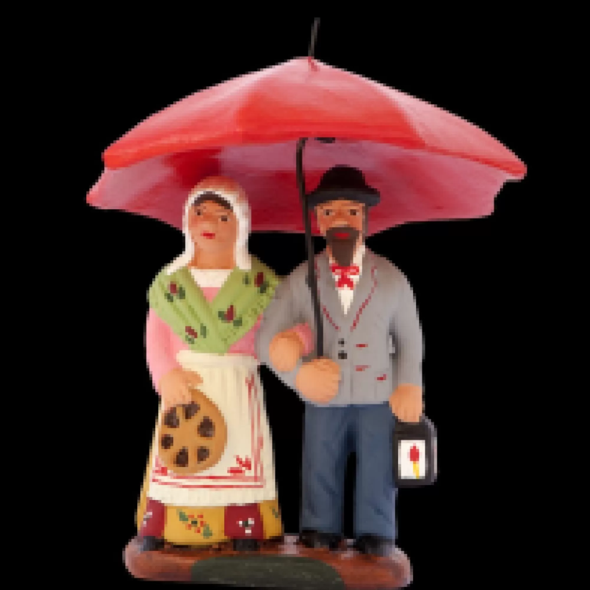 Fashion La Maison du Père Noël Couple Au Parapluie