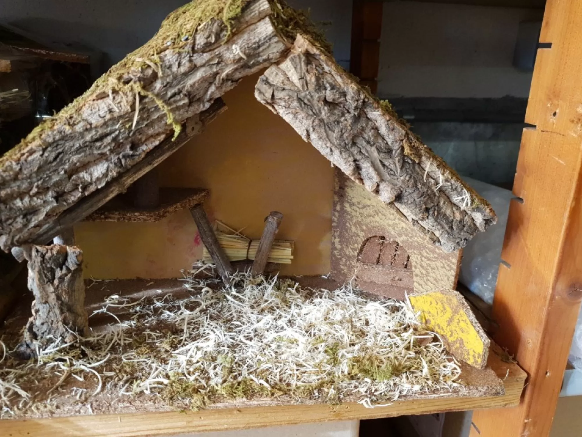 Store La Maison du Père Noël Crèche En Bois