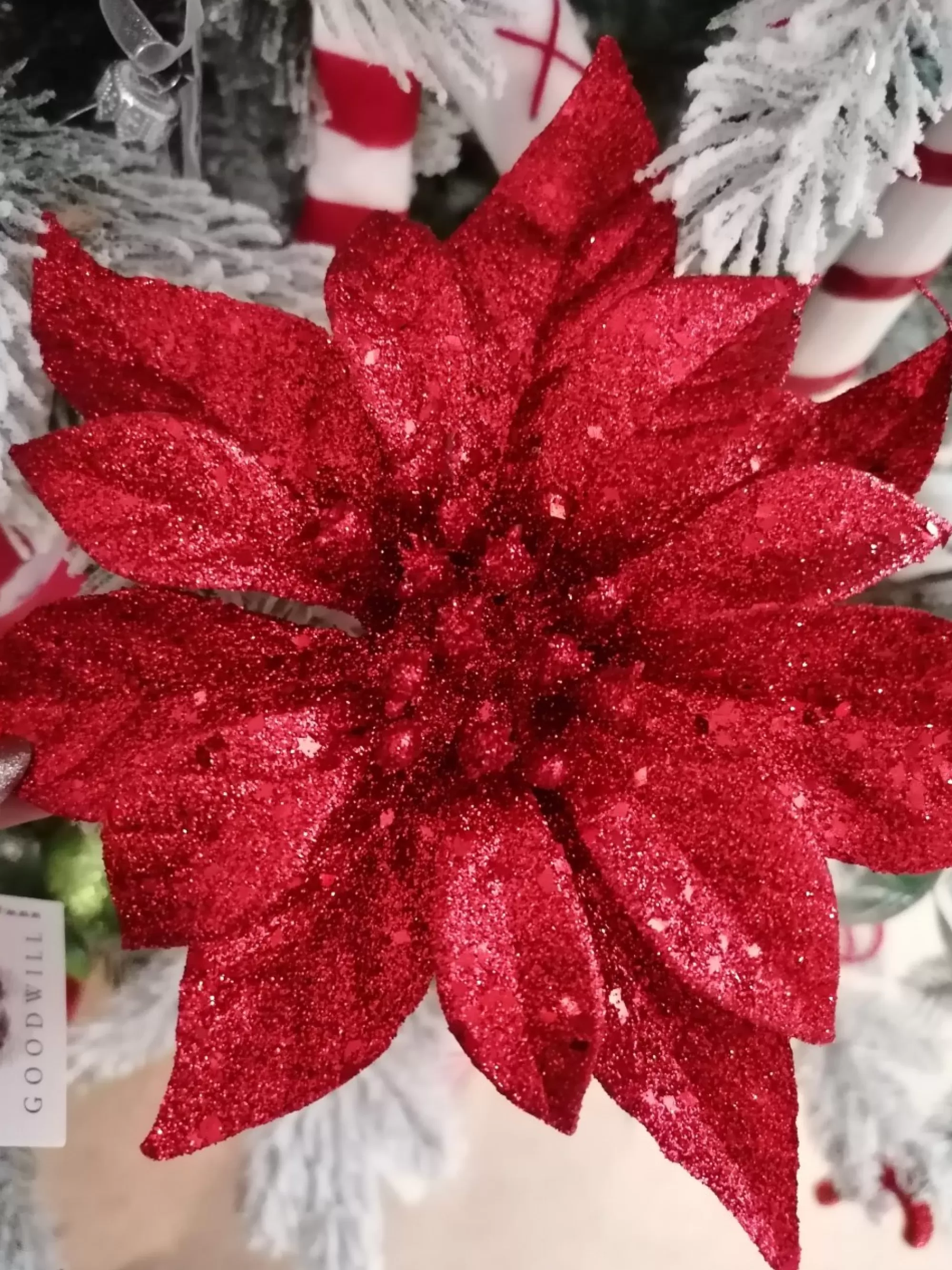 Fashion La Maison du Père Noël Grand Poinsettia Sur Pince