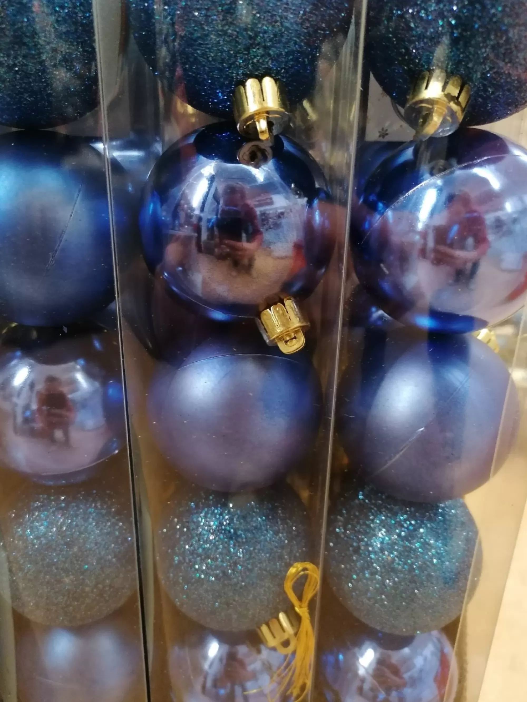 Store La Maison du Père Noël Lot De Boules Bleues