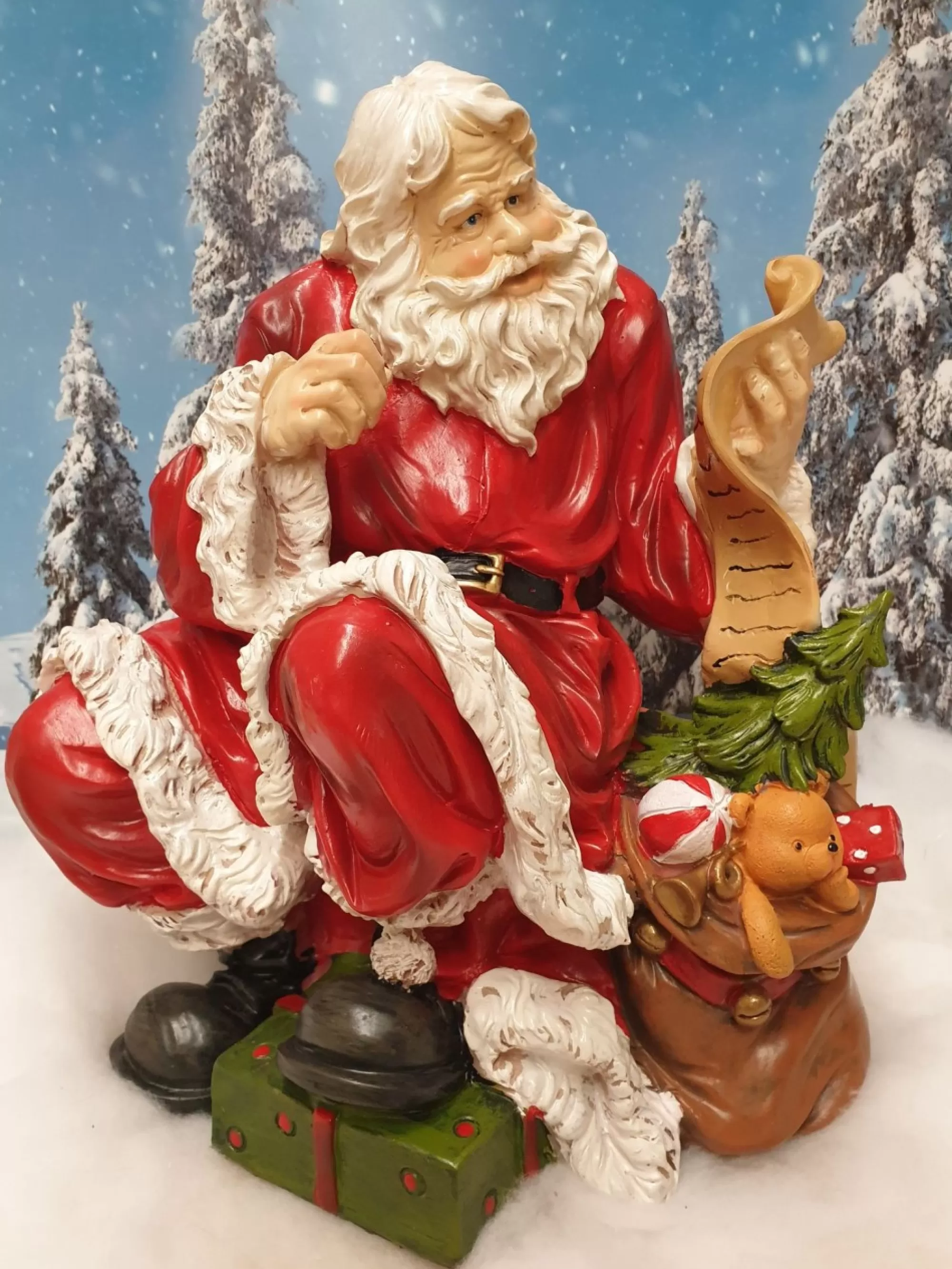 Store La Maison du Père Noël Pere Noël Et Sa Liste D'Enfants Sages