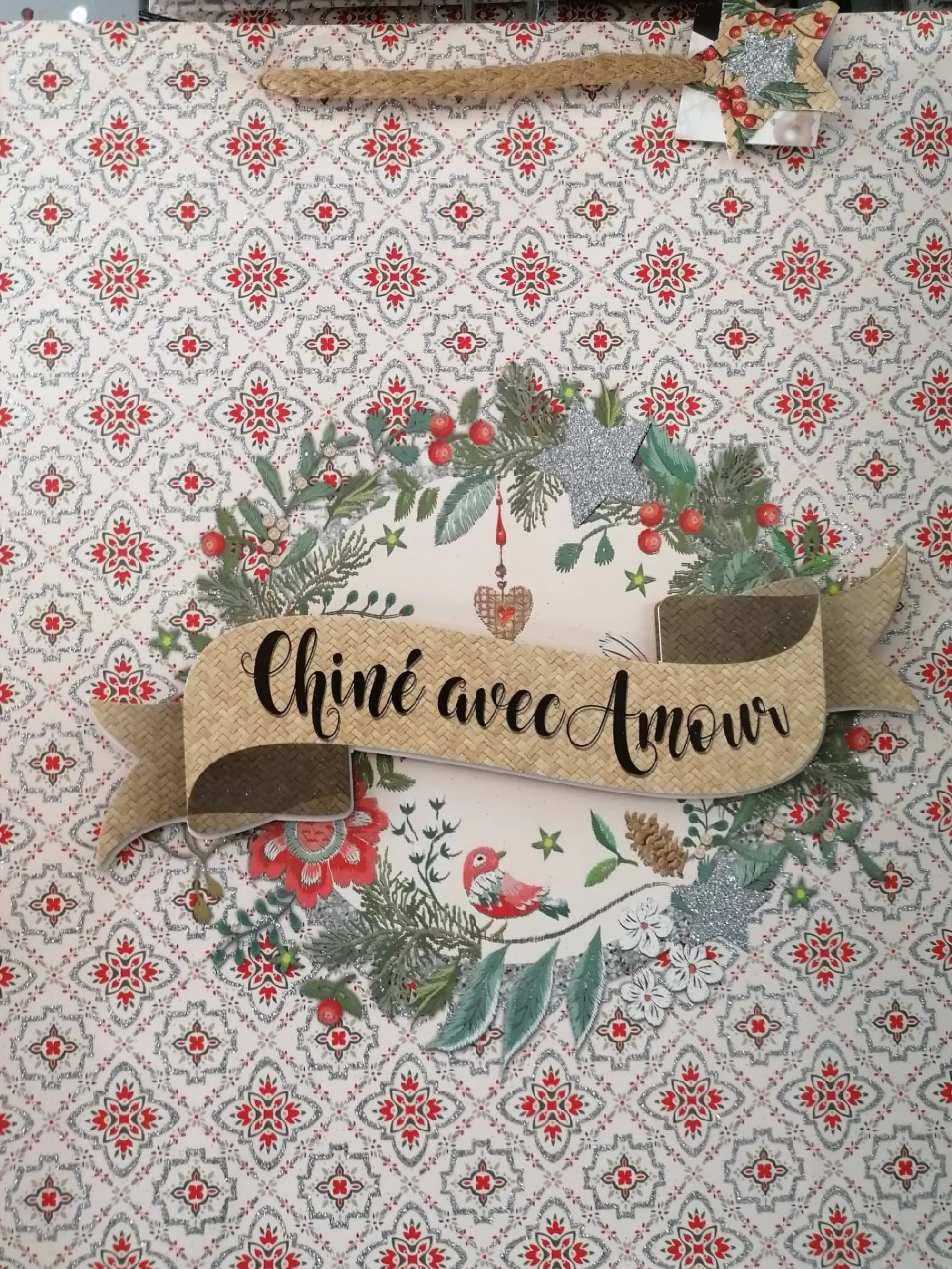 Store La Maison du Père Noël Sac En Papier Pour Cadeaux « Chine Avec Amour »